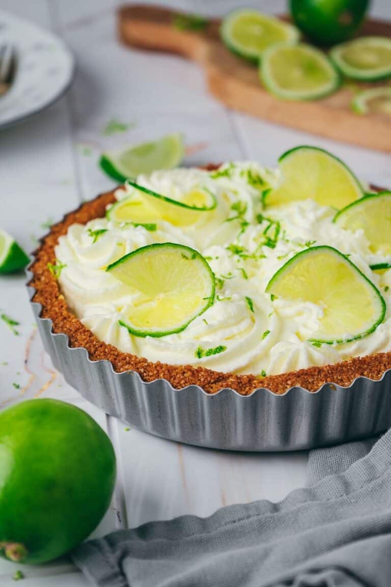 Photo of a delicious Creamy Key Lime Pie.