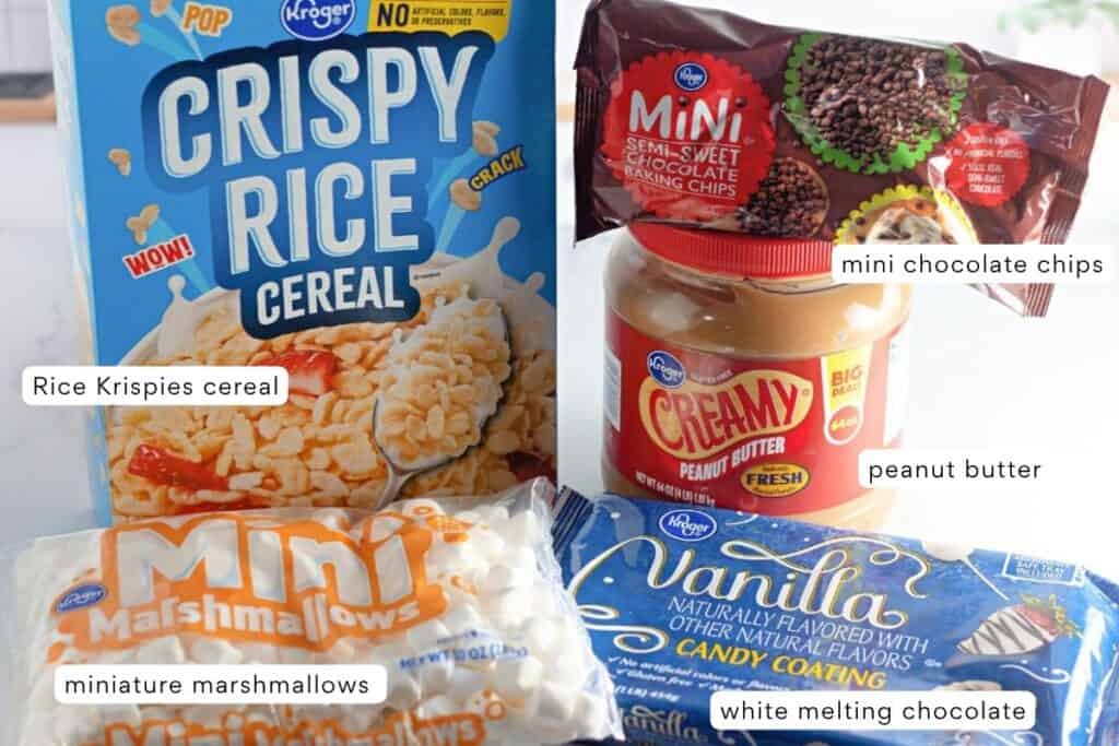 Ingredients for Avalanche Crunch Cookies.