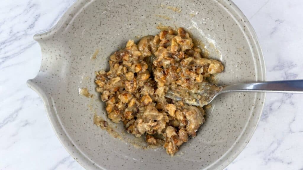 Combine the melted butter, cinnamon, granulated sugar, and brown sugar.